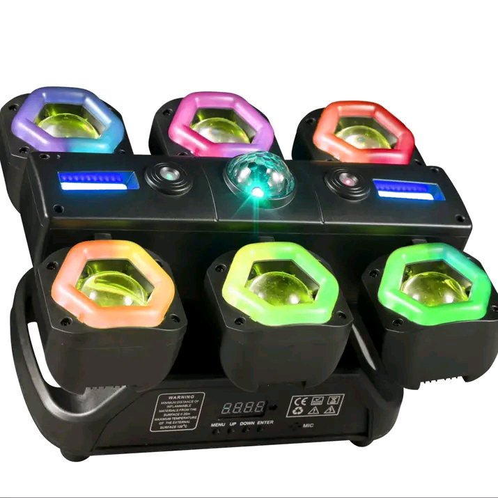 6-in-1 LED DMX Moving Head Multi Effect Stage Light - Image 2