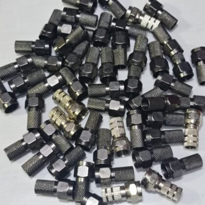 RG6 Twist-On Coaxial F-Connectors (Black Nickel Plated)
