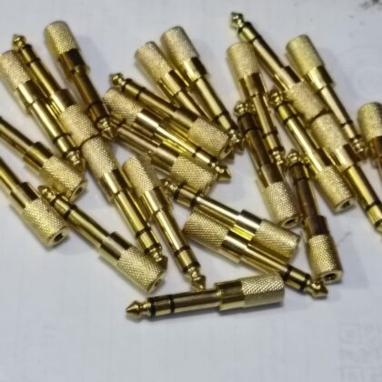 Gold-Plated 6.35mm Male to 3.5mm Female Stereo Audio Jack Adapter