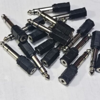 6.35mm (1/4 Inch) Male to 3.5mm (1/8 Inch) Female Audio Adapters