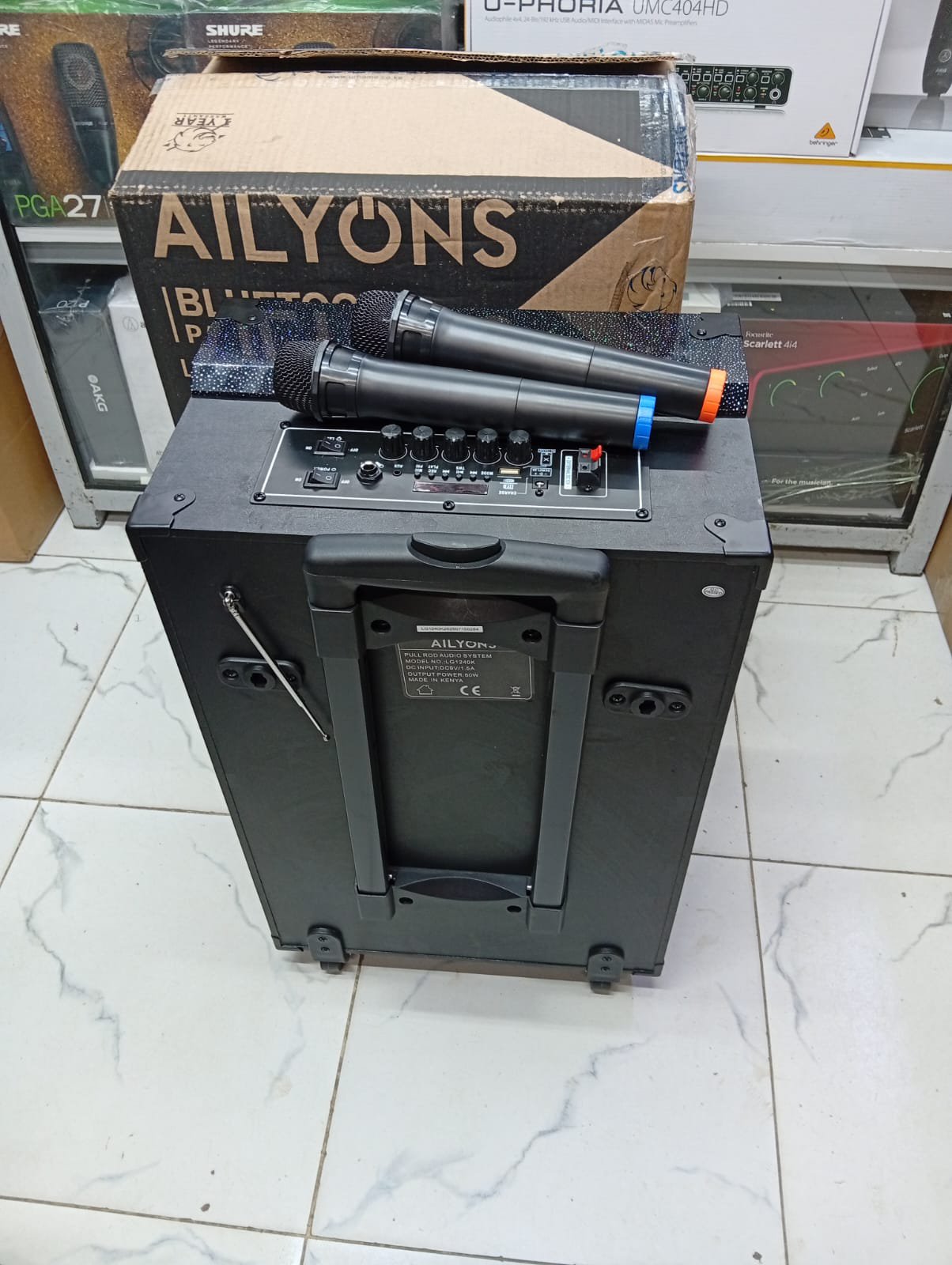 AILYONS LG1240K 12Inch Portable Powered Bluetooth Party Speaker - Image 2