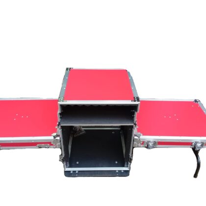 Heavy-Duty Closed 12U Audio Rack Flight Case with Mixer Top